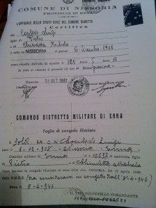 Military certificate - cocilovo